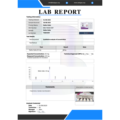 Buy Beligas Cialis (Tadalafil) 25mg 50tabs