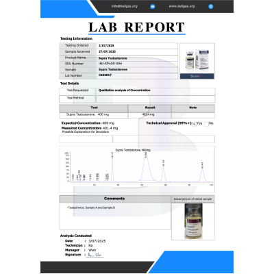 Buy Supra-Testosterone 400mg/ml
