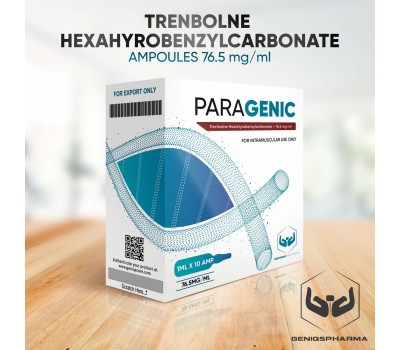 Buy GenisQ Pharma Paragenic (TRENBOLONE HEXAHYDROBENZYLCARBONATE) 76.5mg/ml 10amps