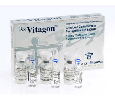Buy Vitagon HCG - 3 Vials of 5000IU/Vial + 3x1ml Solvent