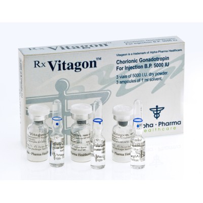 Buy Vitagon HCG - 3 Vials of 5000IU/Vial + 3x1ml Solvent